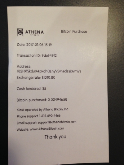 bitcoin atm didnt give me a receipt
